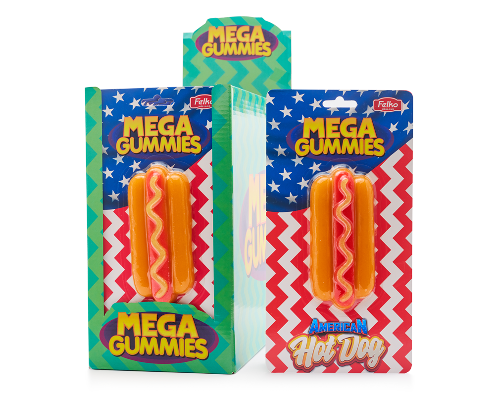 Mega Gummies Hot dog americano 120 gram