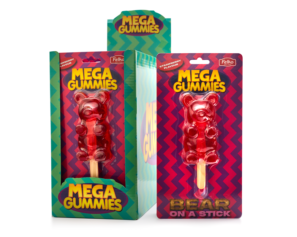 Mega Gummies Orsetto su stecco 120 gram