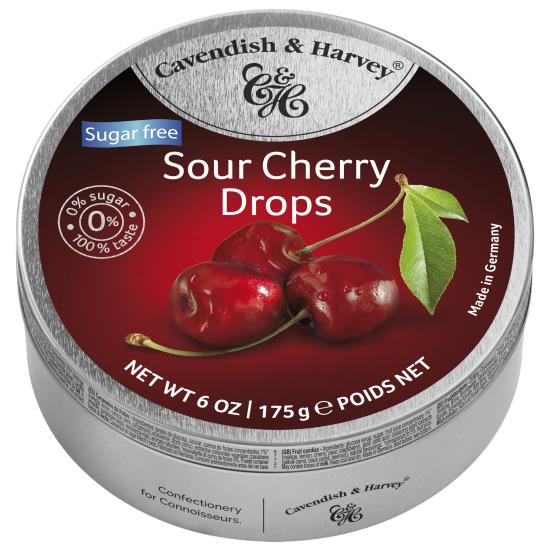Cavendish Harvey Caramelle Sour Cherry Drops 175g