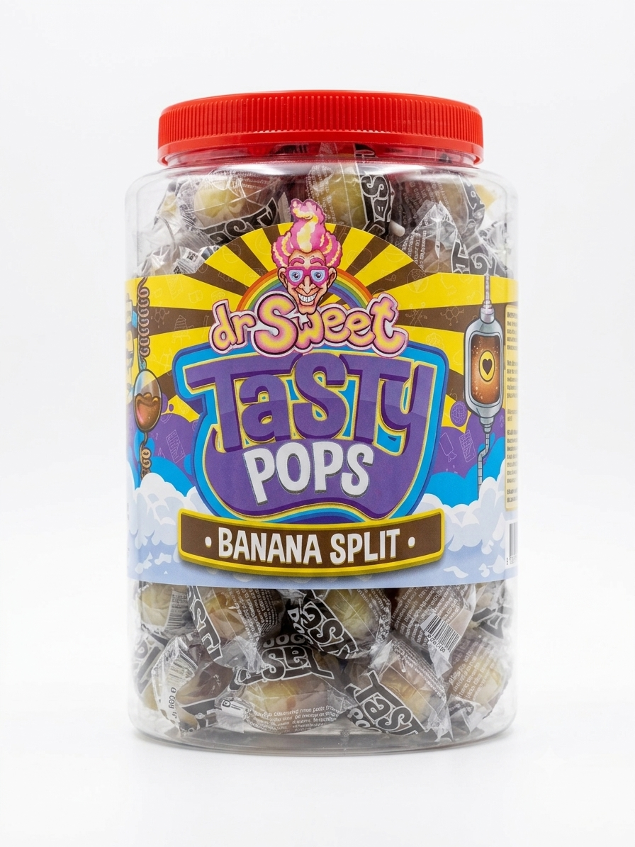 Dr. Sweet Tasty Pop Bananasplit 70 pezzi