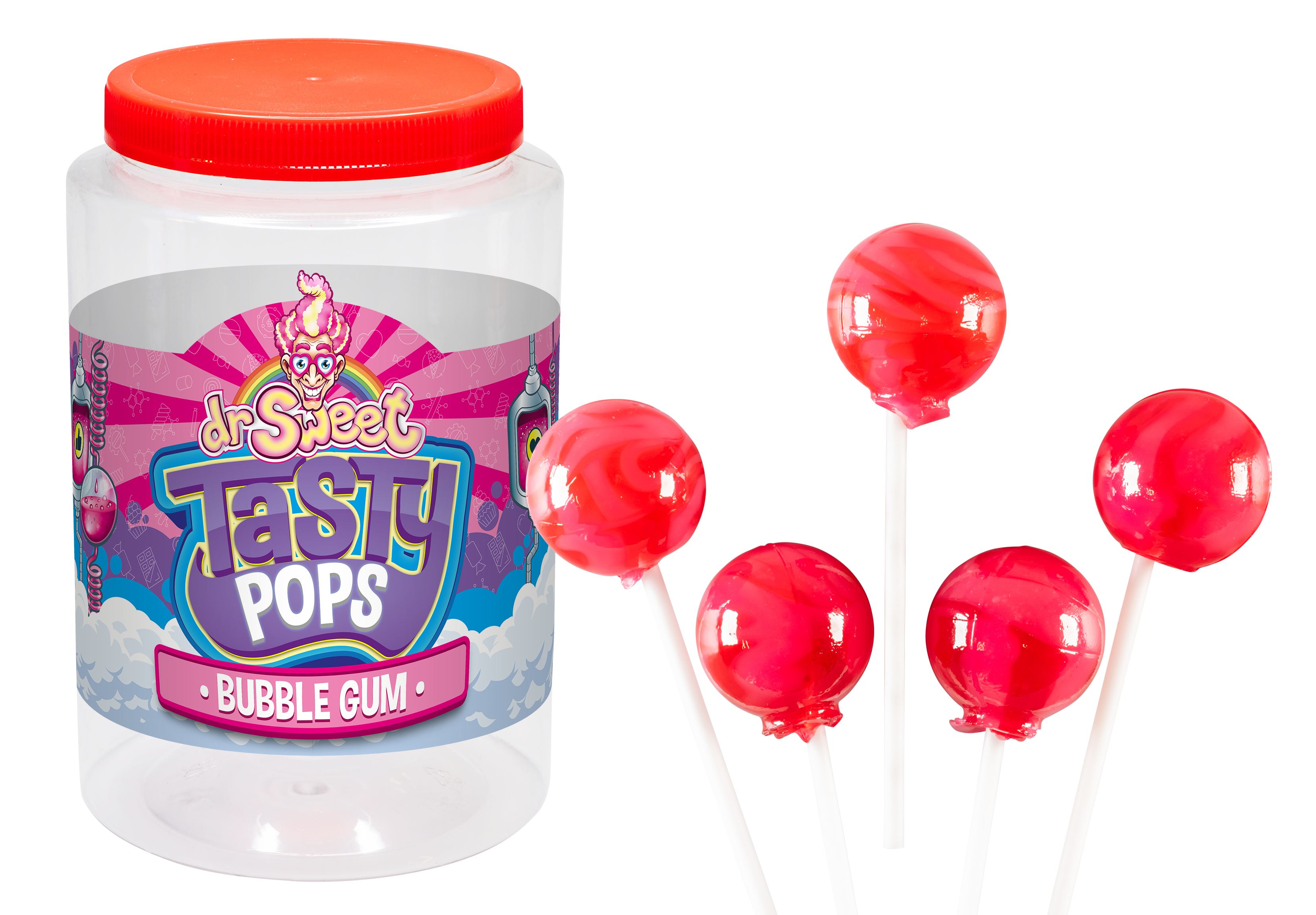 Dr. Sweet Tasty Pop gomma da masticare Bubble Gum 28 gr