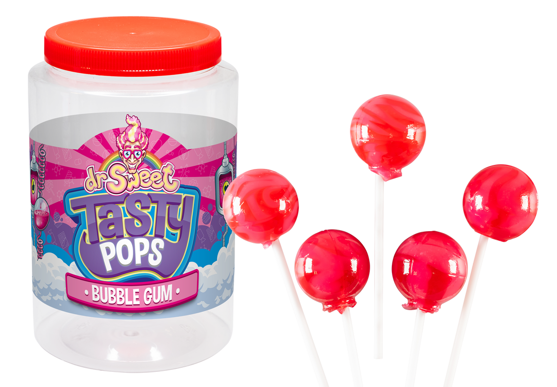 Dr. Sweet Tasty Pop Bubble Gum 70 pezzi