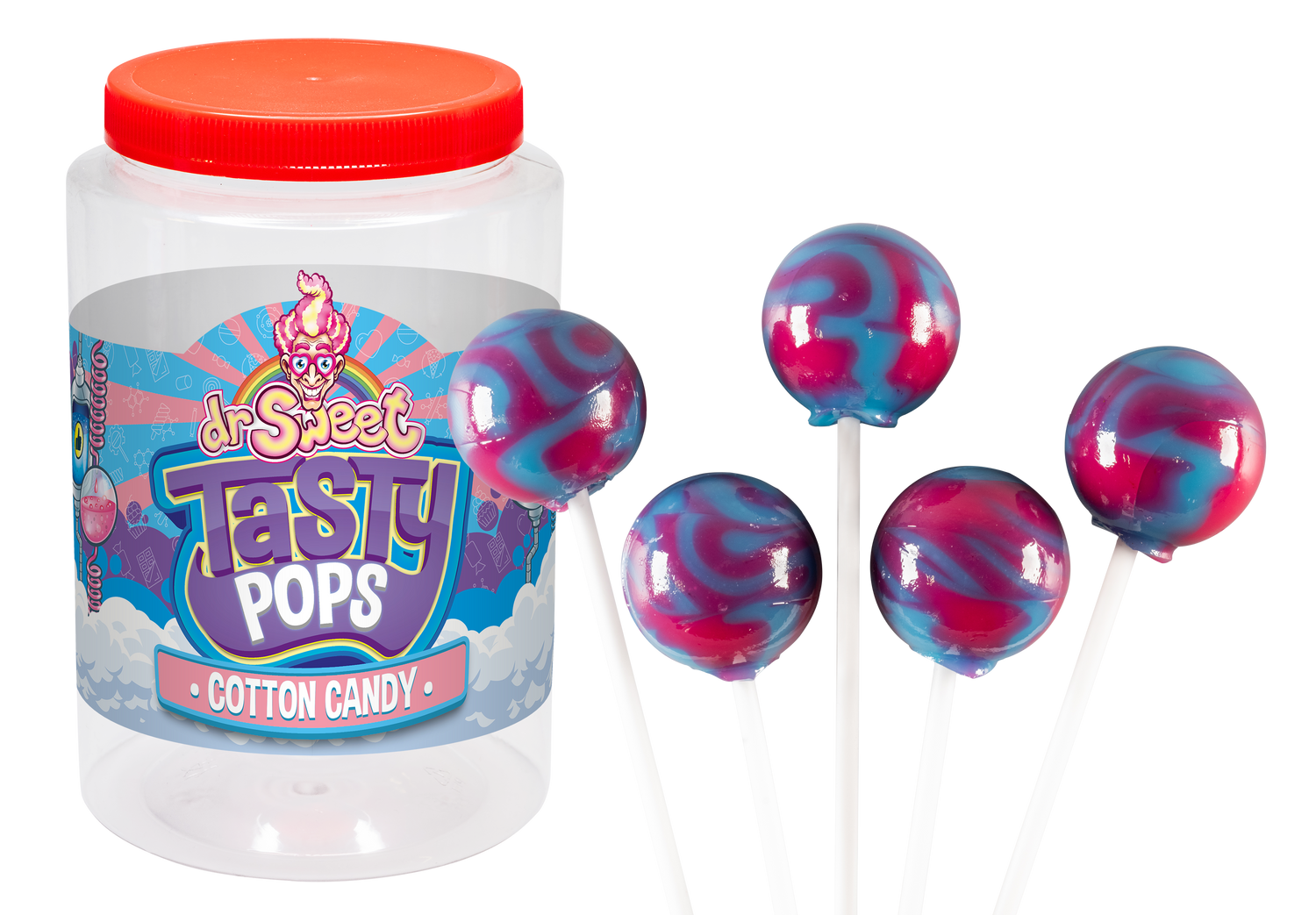 Dr. Sweet Tasty Pop zucchero filato 28 gr.