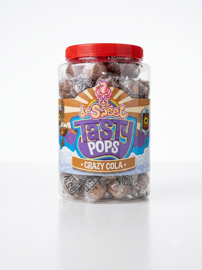 Dr. Sweet Tasty Pop Crazy Cola 70 pezzi
