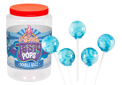 Dr. Sweet Tasty Pop Double Razz 70 pezzi