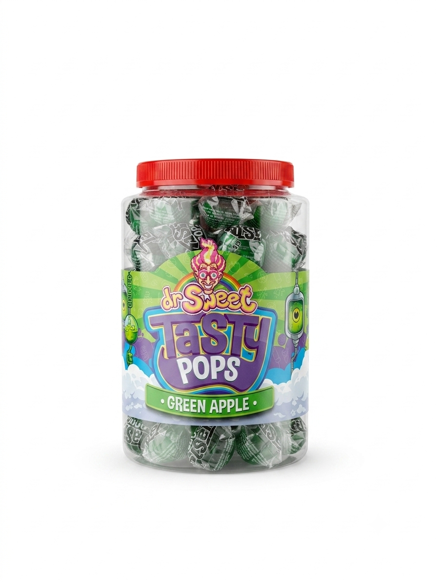 Dr. Sweet Tasty Pop Mela Verde 70 pezzi