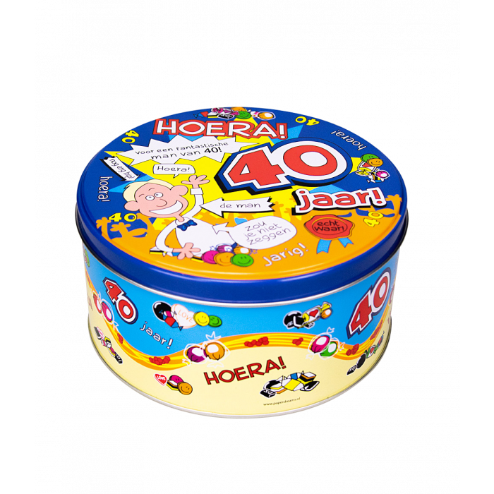 Scatola di caramelle assortite 40 anni uomo da 500 grammi
