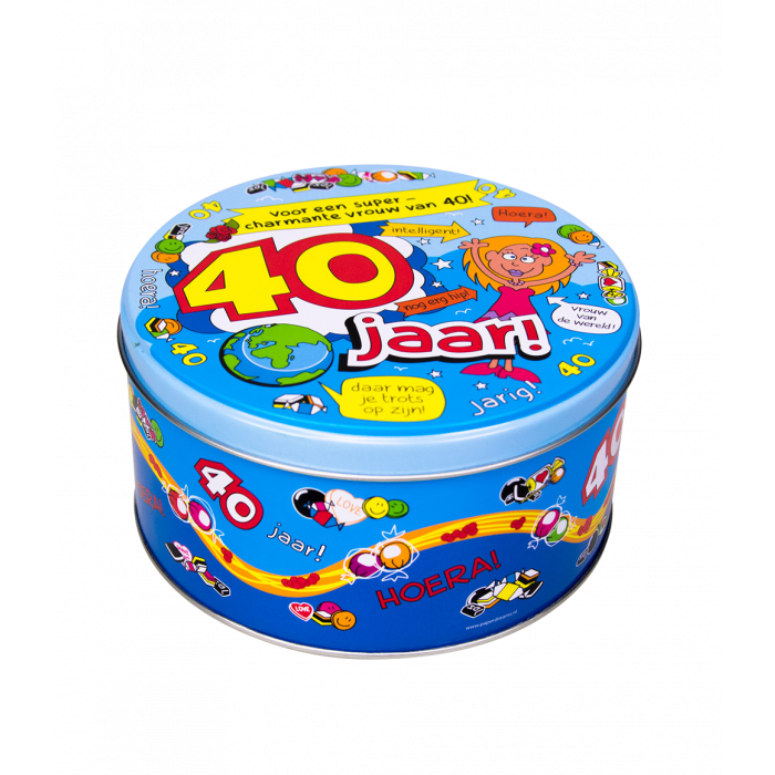 Scatola di caramelle assortite 40 anni donna e 500 gram
