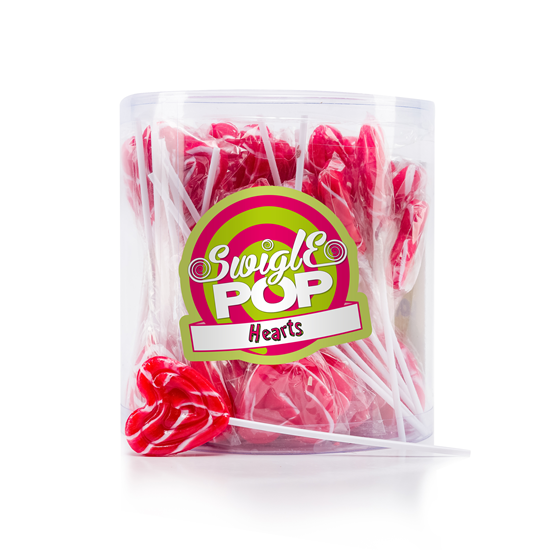 Swigle Pop Mini Heart 50 pezzi