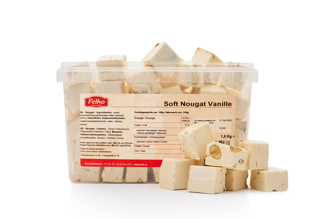 Torrone morbido alla vaniglia 500 gram